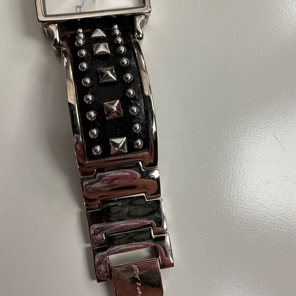 Betsey Johnson Studded Black and Silver Watch Y2K main image 4